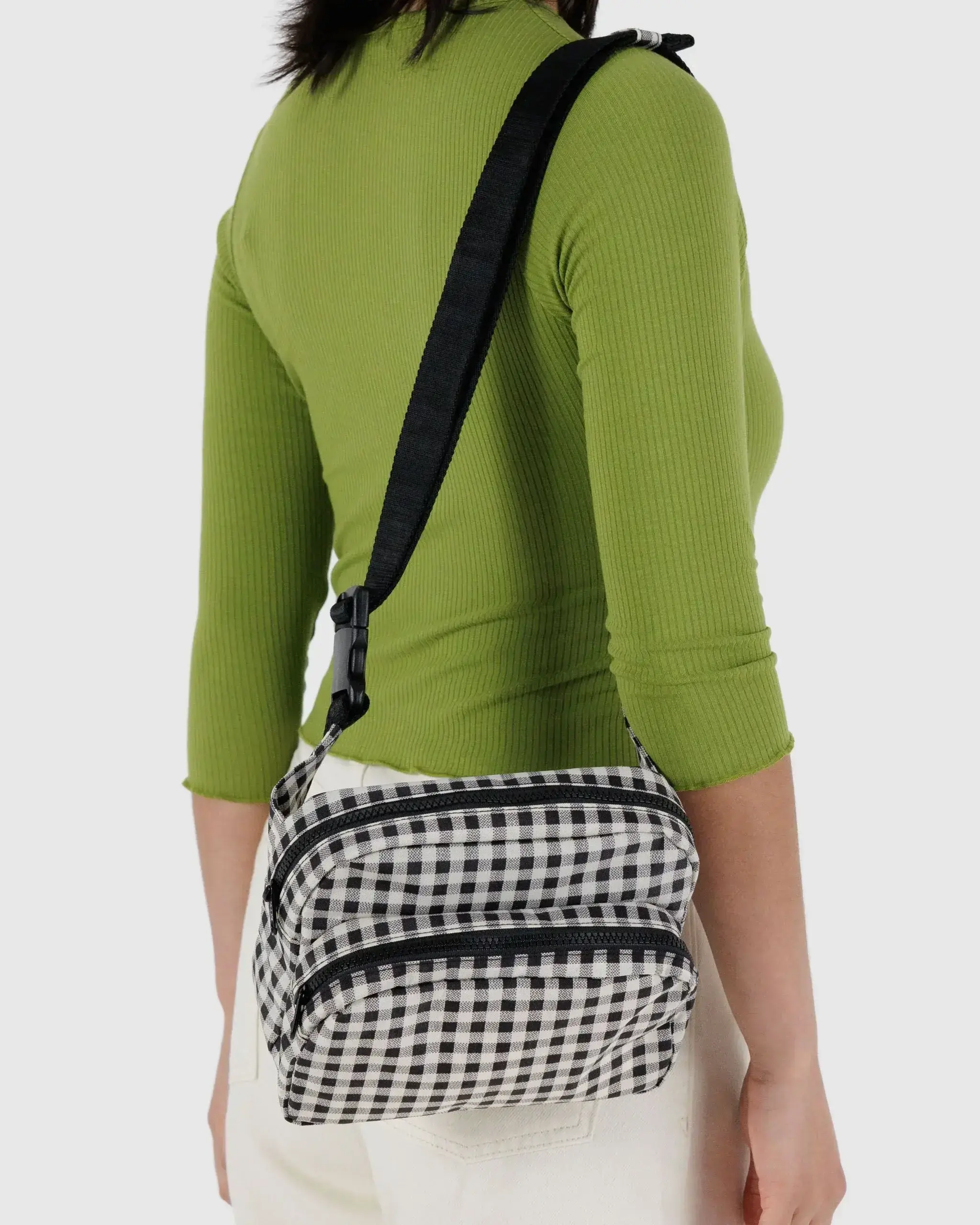 Fanny Pack Black & White Gingham - Image 3