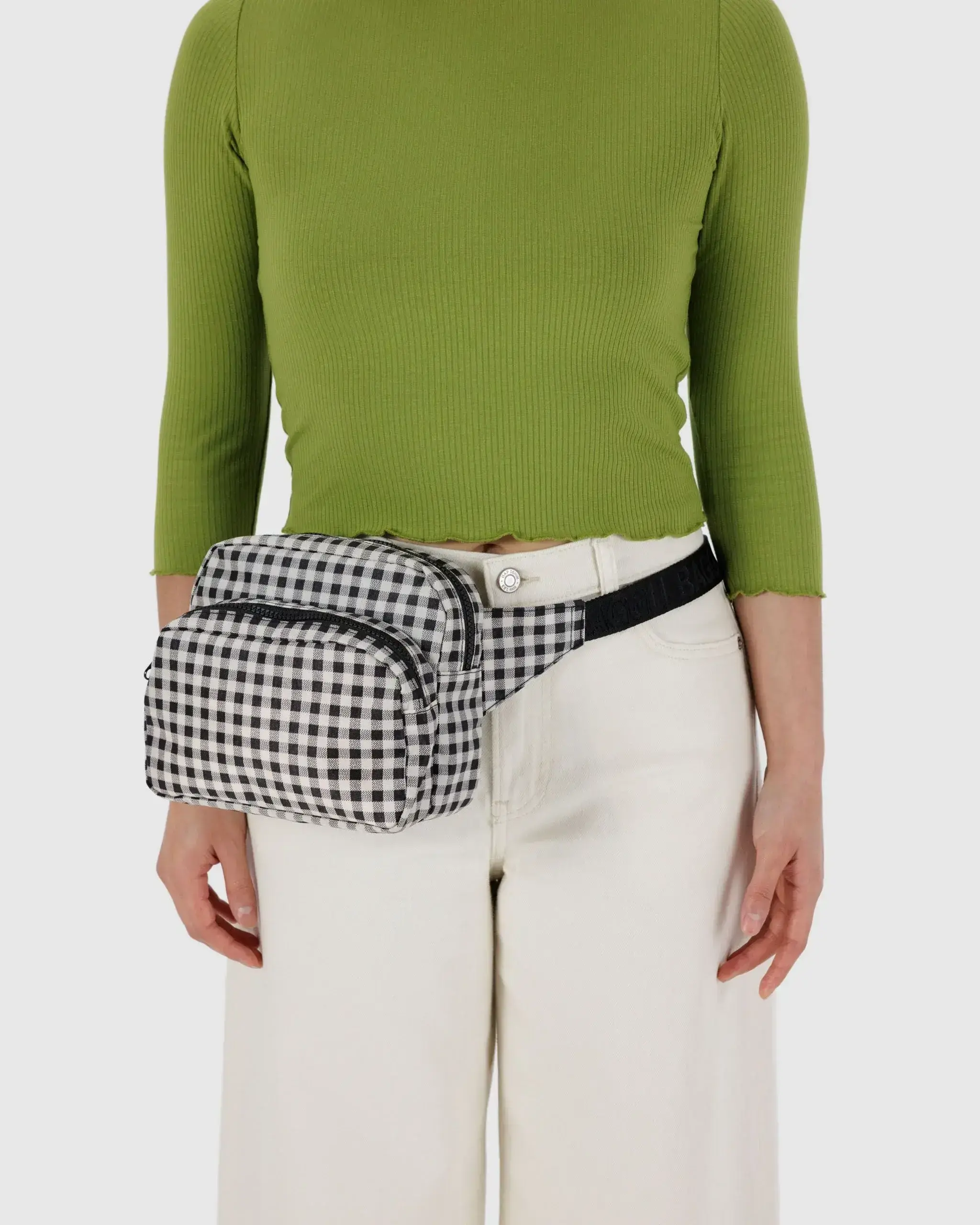 Fanny Pack Black & White Gingham - Image 4
