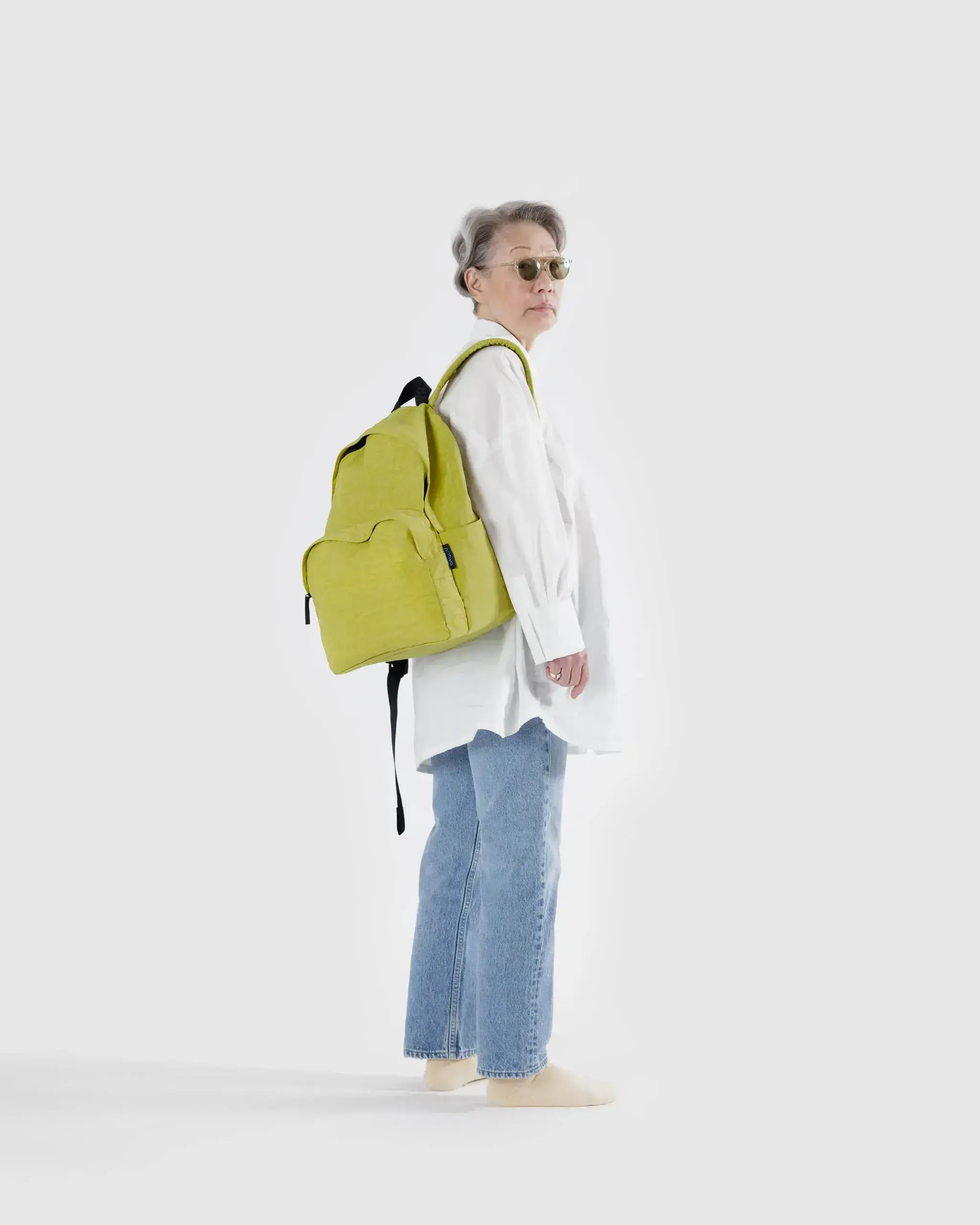 Large Nylon Backpack Lemongrass - Image 2