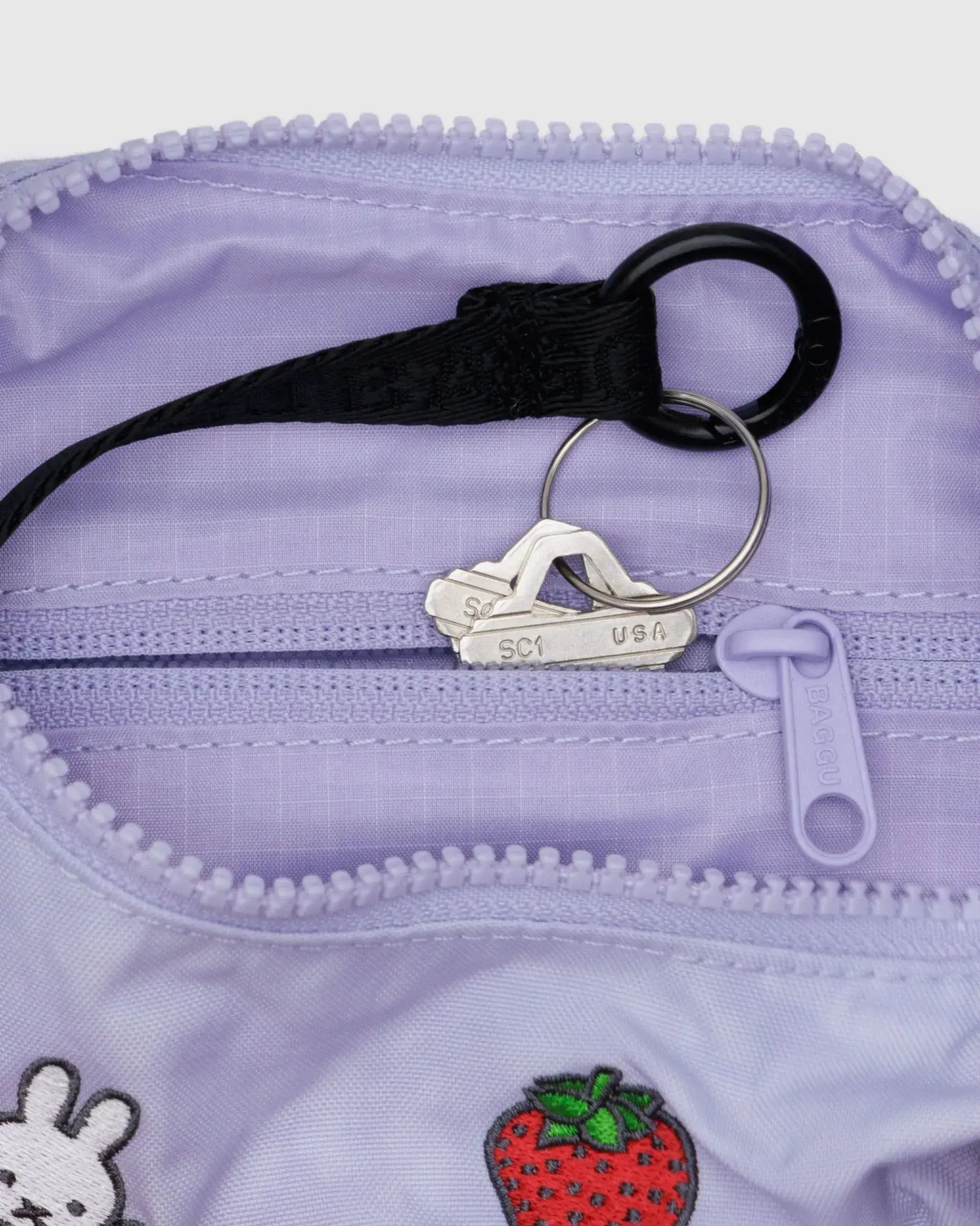 Small Nylon Crescent Bag Embroidered Miffy - Image 4