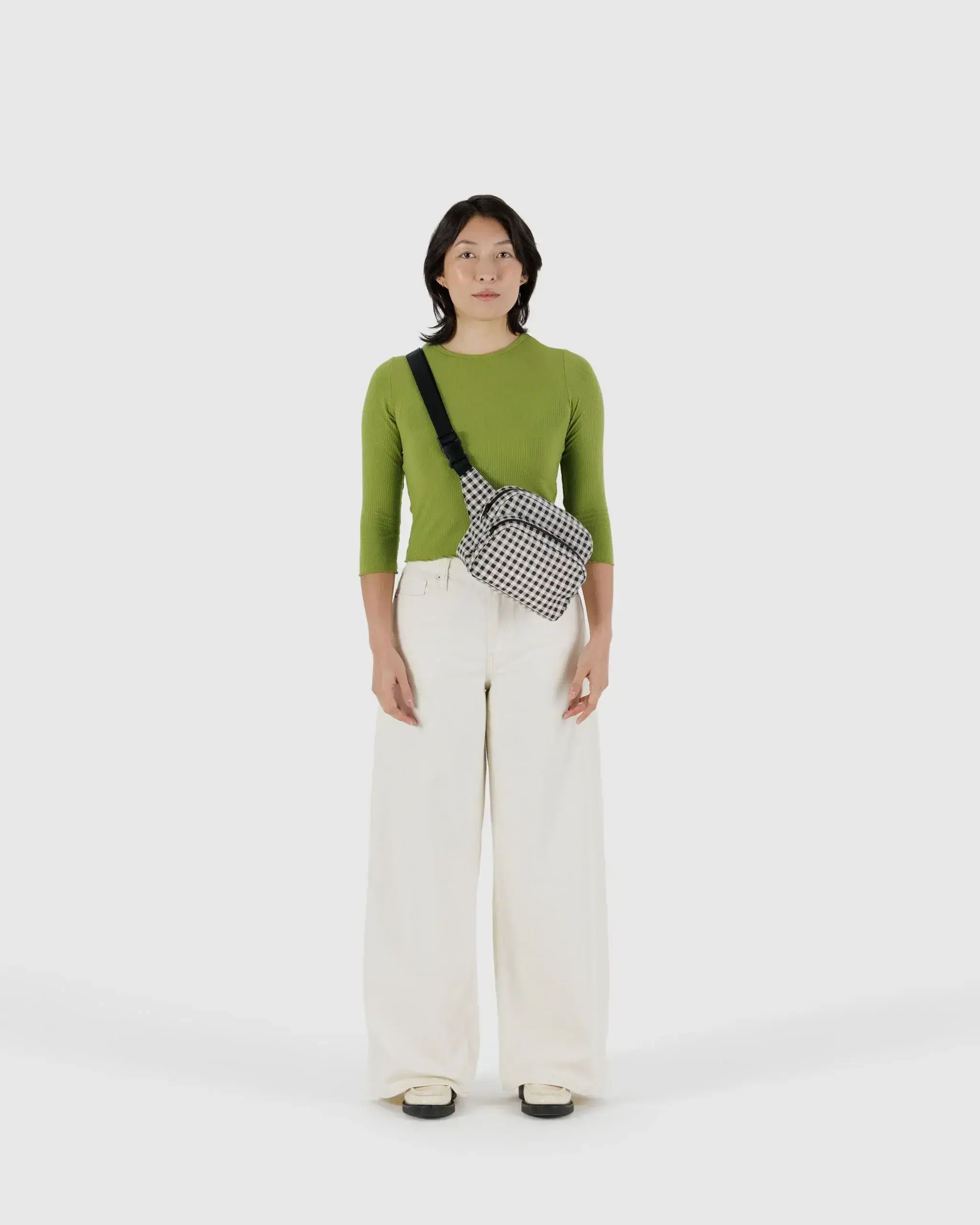 Fanny Pack Black & White Gingham - Image 2